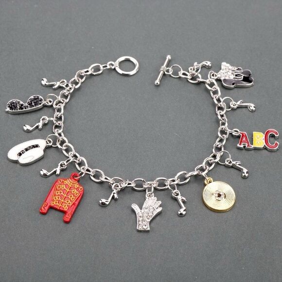 Michael Jackson Charm Bracelet – King of Pop-Colorful Iconic Charms, Fan Jewelry - Picture 5 of 7